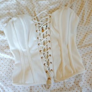 Ribbed Corset with Gold Details